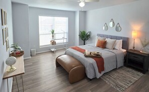 3 quartos, escrivaninha, ferros/tábuas de passar roupa, berço de viagem