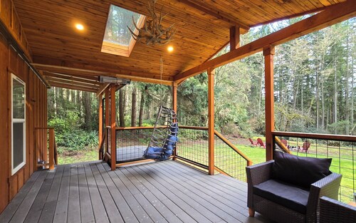 Secluded 3-bedroom house on 5 acres of woods on Whidbey Island.