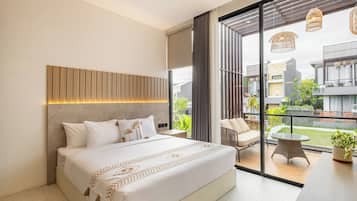 Vila luxo, 3 quartos, piscina particular, vista para a piscina | Wi-Fi de cortesia, roupa de cama