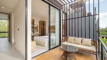 Vila luxo, 3 quartos, piscina particular, vista para a piscina | Sacada