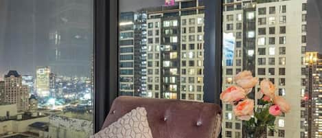 Deluxe Apartment, 2 Bedrooms, City View | 1 bedroom, desk, blackout drapes, iron/ironing board
