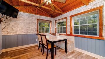 Basic House, Patio | Private kitchen | Full-size fridge, microwave, oven, stovetop