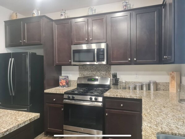 Microwave, oven, stovetop, dishwasher