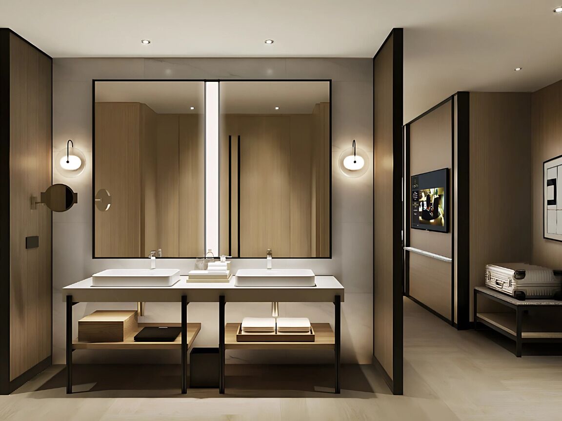Deluxe Suite, 1 King Bed | Bathroom sink