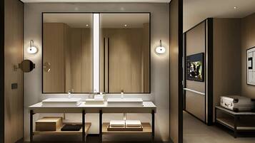 Deluxe Suite, 1 King Bed | Bathroom sink