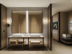 Deluxe Suite, 1 King Bed | Bathroom sink