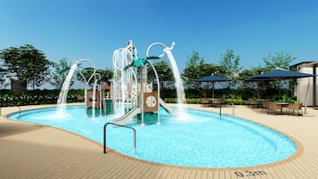 2 piscines extérieures, parasols de plage, chaises longues