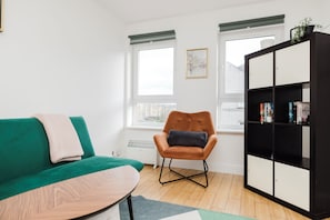 Appartement Deluxe, vue ville | Coin séjour