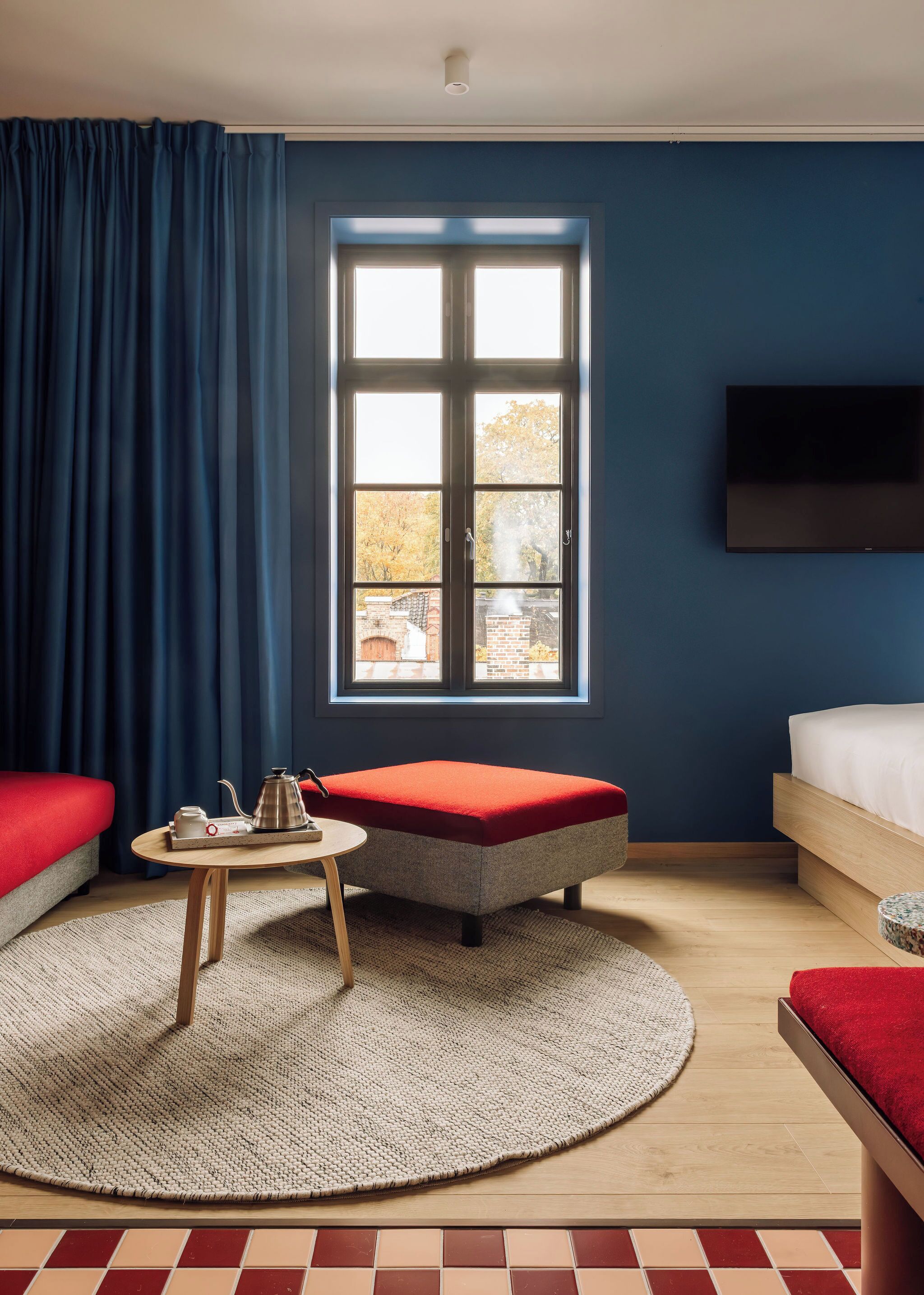 Studio (Hobo City) | Allergitestet sengetøy, minibar og skrivebord for bærbar PC