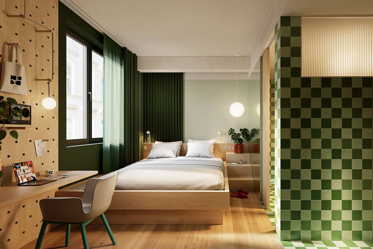 1 dormitori, roba de llit hipoal·lergògena i minibar