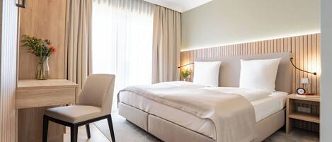 2 bedrooms, in-room safe, iron/ironing board, travel cot