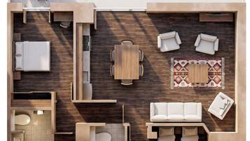 Family Apartment, Multiple Bedrooms, 2 Bathrooms (l'Ours Bleu B33 - Ski in Ski out) | Floor plan