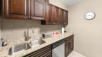 Microwave, oven, stovetop, dishwasher