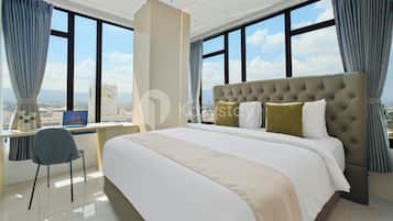 Apartment, 1 Bedroom, City View | 2 bedrooms, laptop workspace, iron/ironing board, free WiFi