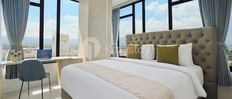 Apartment, 1 Bedroom, City View | 2 bedrooms, laptop workspace, iron/ironing board, free WiFi