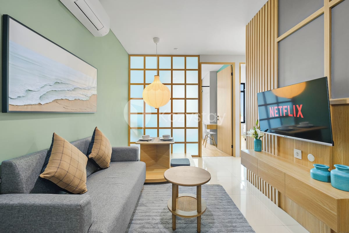 Departamento, 2 habitaciones, vista a la ciudad | Área de sala de estar
