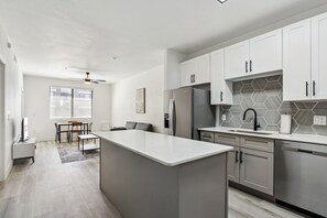 Fridge, microwave, oven, stovetop - CozySuites at Zone Westgate (Glendale)