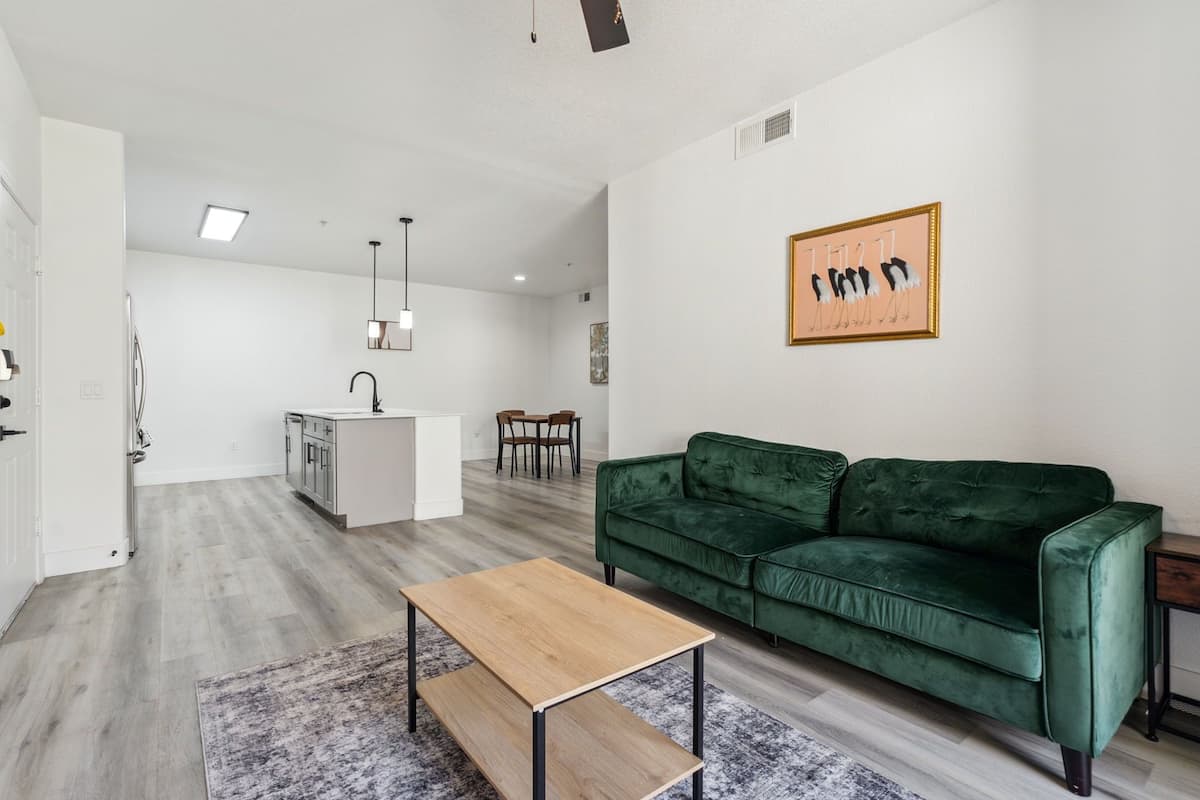 Deluxe Apartment, 2 Bedrooms | Living area | 42-inch Smart TV with digital channels, Netflix, Hulu