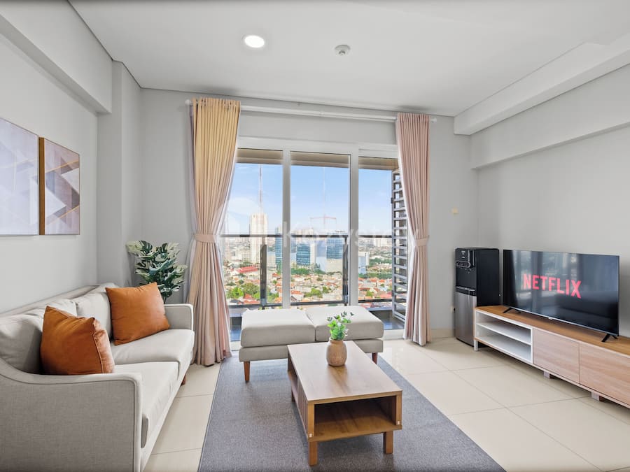 Appartement, 2 chambres, vue ville | Coin séjour