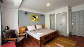 Deluxe Double Room, Mountain View | Desk, laptop workspace, iron/ironing board, free WiFi