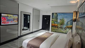 家庭客房, 陽台, 城市景觀 | 書桌、筆電工作空間、遮光布/窗簾、隔音