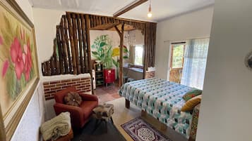 Chalé conforto, varanda coberta, vista para a montanha | Comodidades do quarto