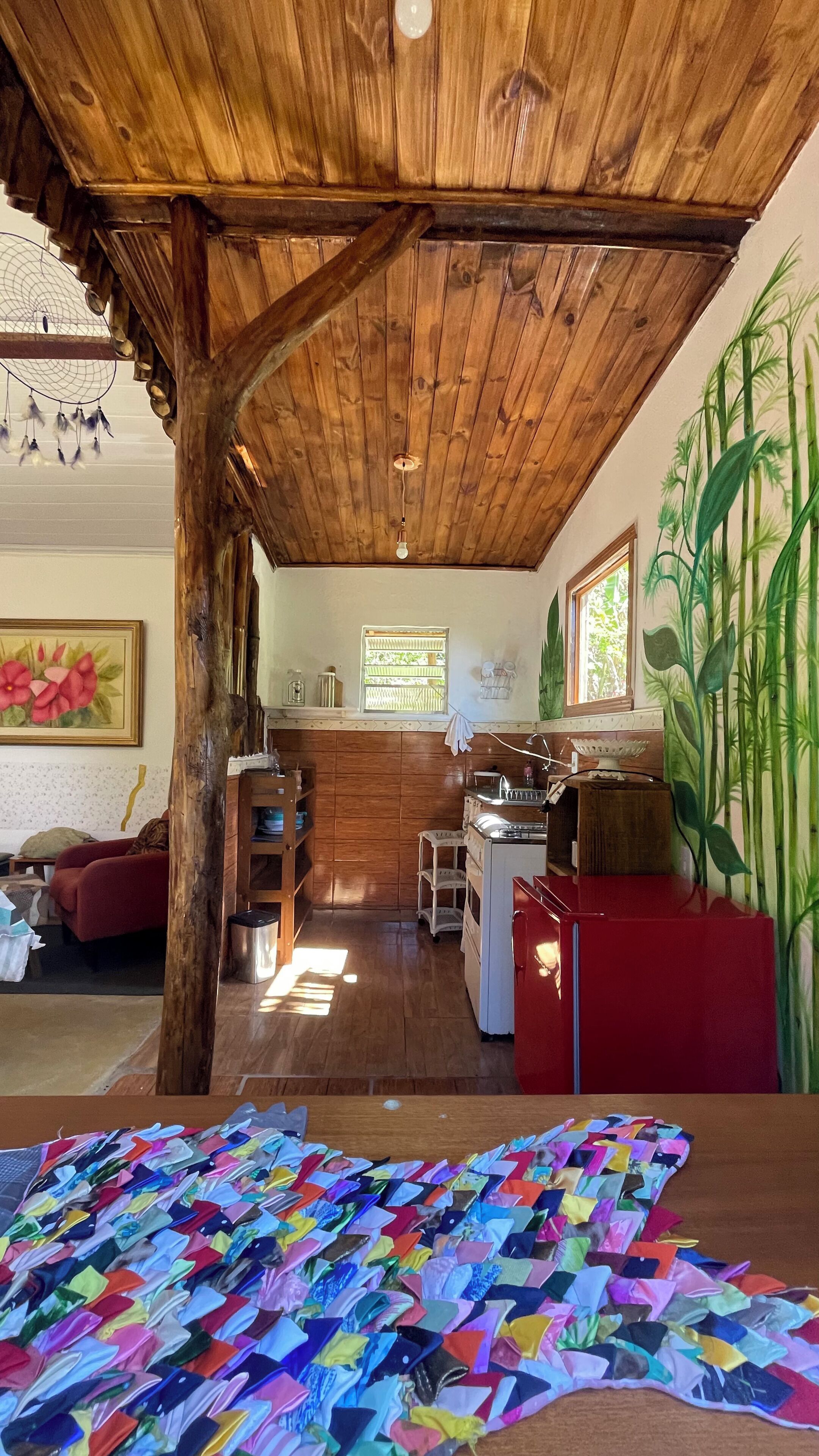 Chalé conforto, varanda coberta, vista para a montanha | Comodidades do quarto