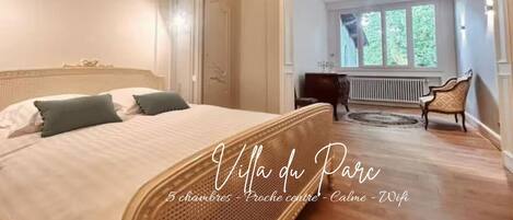 5 bedrooms, iron/ironing board, travel cot, WiFi