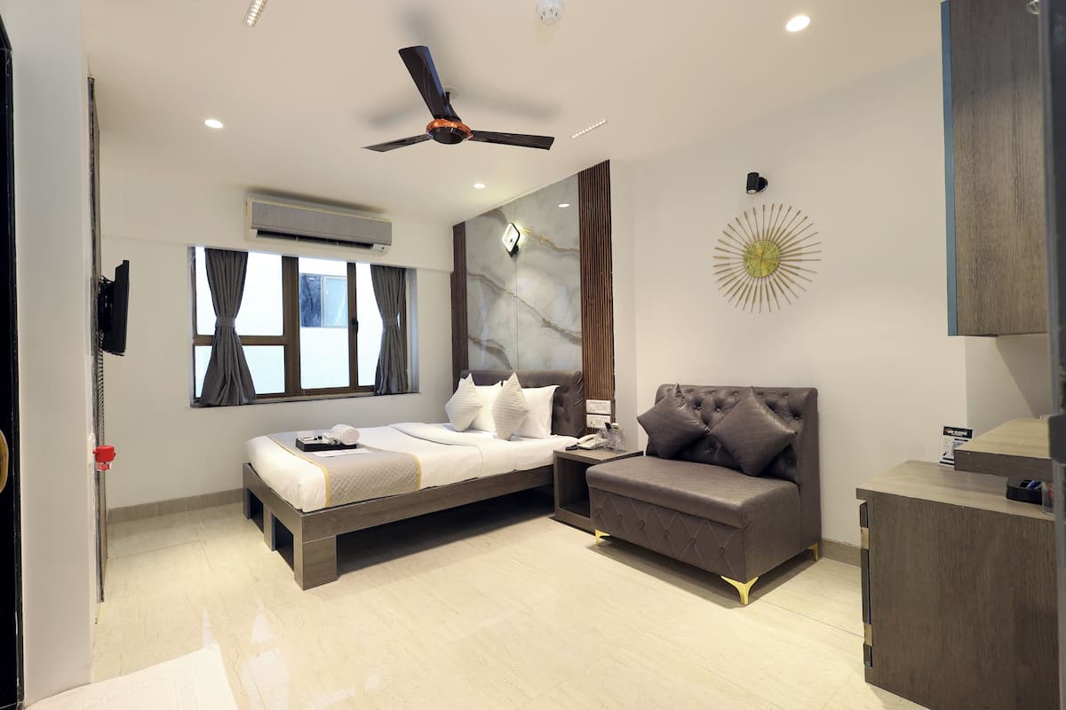 Habitación doble de lujo | Sábanas de algodón egipcio, ropa de cama de alta calidad y edredón