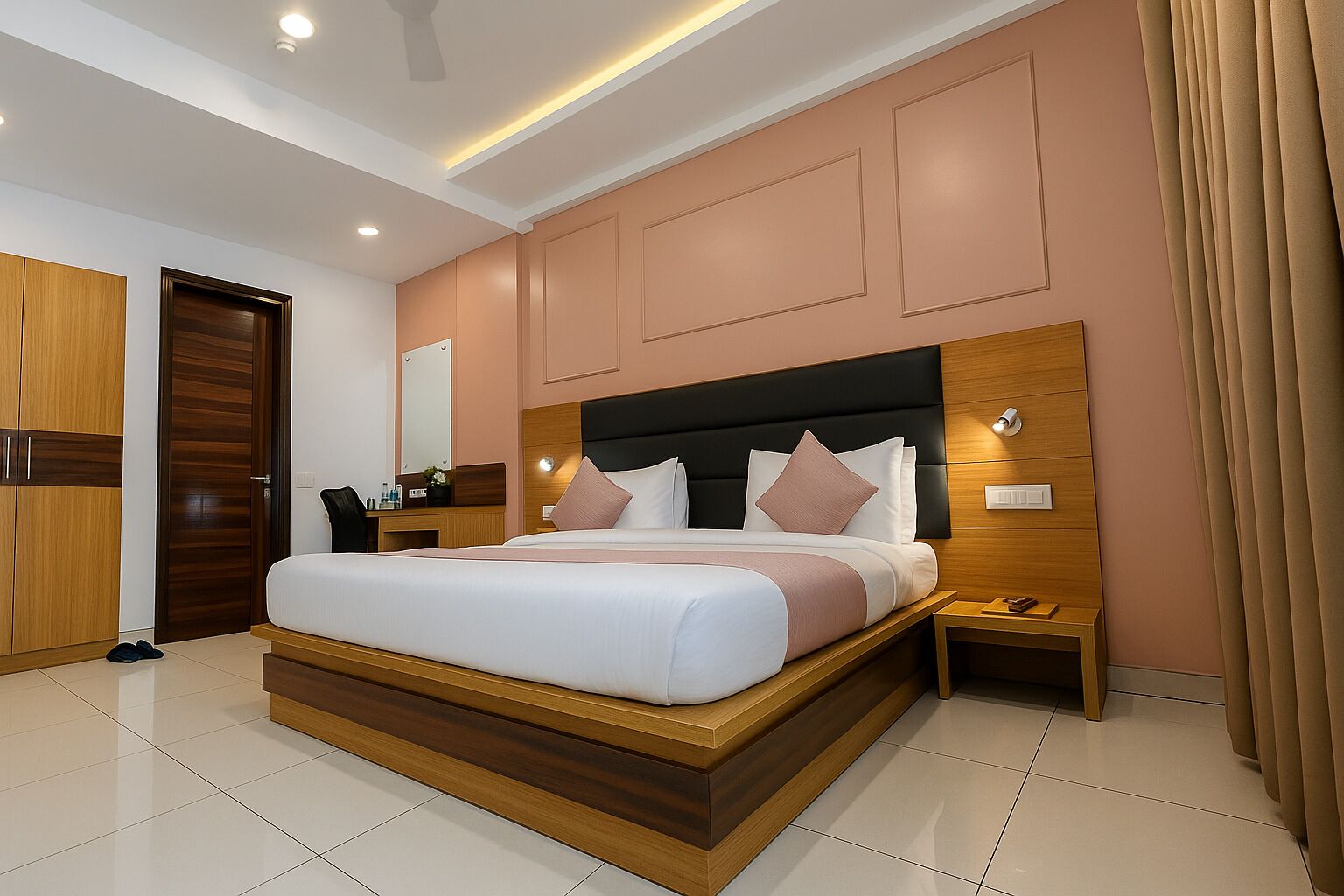 豪華客房 | 客房內保險箱、書桌、筆電工作空間、熨斗/熨衣板