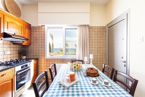 Fridge, oven, stovetop, dishwasher