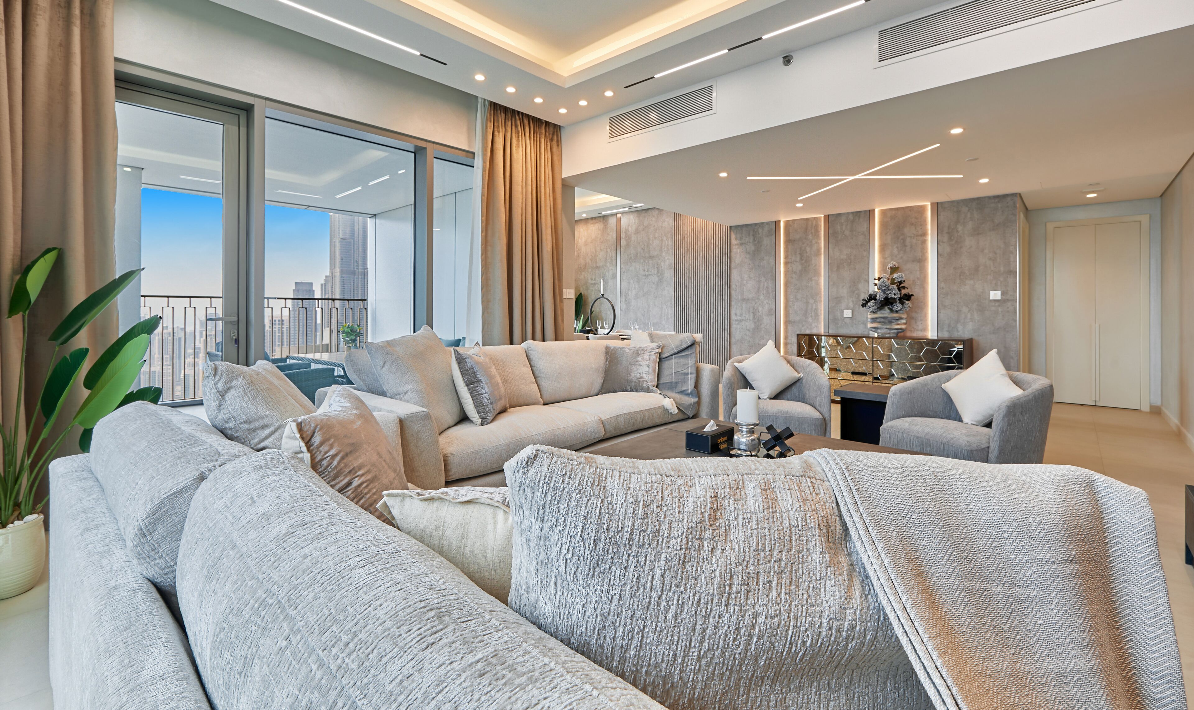 Superior Apartment, City View | Living room | Smart TV