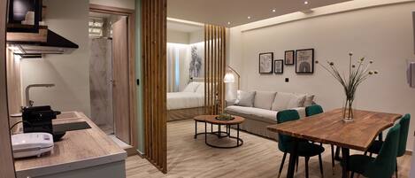 Superior Apartment, City View | In-room safe, desk, laptop workspace, blackout drapes