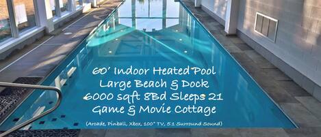 Indoor pool, a heated pool