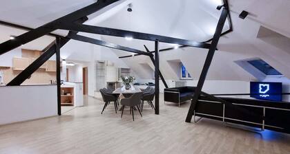 Alpha Apartments: Großes Loft für 8, Dachterrasse