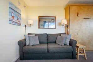 Studio Suite, Multiple Beds, Kitchen, Ocean View (A Wave From It All) | Living area | 35-inch flat-screen TV with digital channels - A Wave From It All Sleeps 4 (Old Orchard Beach)