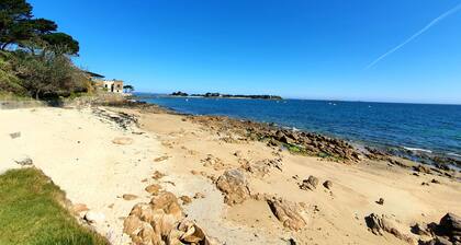 Duplex Villa Porspol - Terrasse avec vue mer