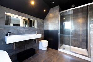 Apartamento conforto, vista para a cidade | Banheiro