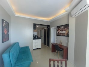 Appartement, vue plage | Coin séjour