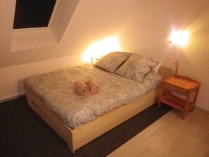 1 bedroom, iron/ironing board, bed sheets