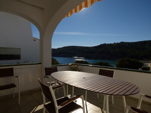 Magnificent apartment overlooking Cala Montgo 1st.line Large terrace