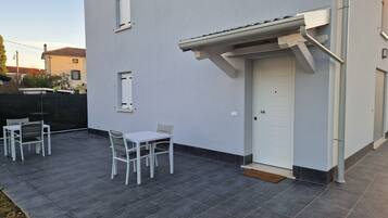 Outdoor banquet area