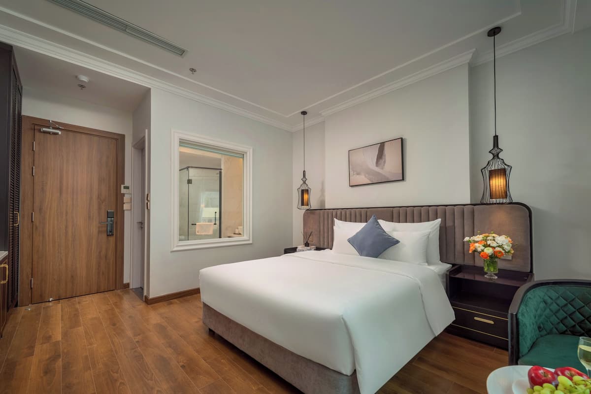 Suite estudio económica | Ropa de cama de alta calidad y minibar