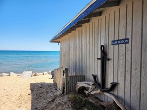 Beach nearby, sun-loungers