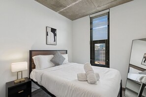 3 bedrooms, desk, iron/ironing board, travel cot