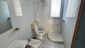 Basic Double or Twin Room | Bathroom | Shower, towels, soap, shampoo