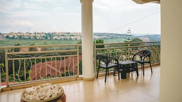 Superior Twin Room, City View | Terrace/patio