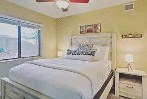 3 bedrooms, travel crib, WiFi, bed sheets