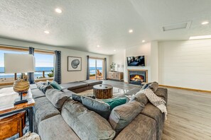 TV, fireplace, table tennis