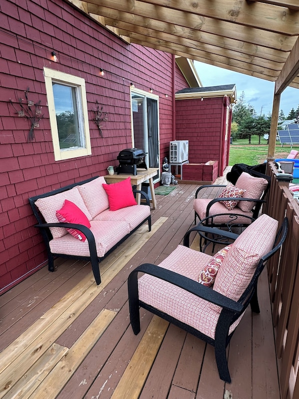 Terrace/patio - Unique island rental in Stanhope. (In my home) (York)